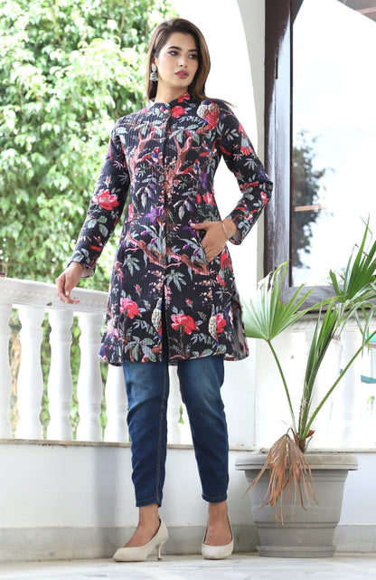 Traditional Quilted Reversible Winter Jecket