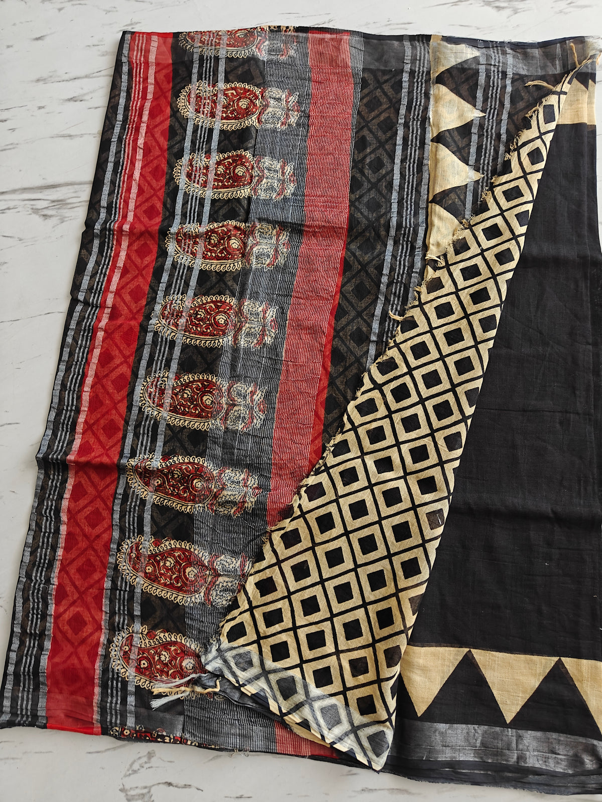 Printed Cotton Lilen Sarees With blouse