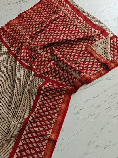 Party wear Maheshwari silk saree