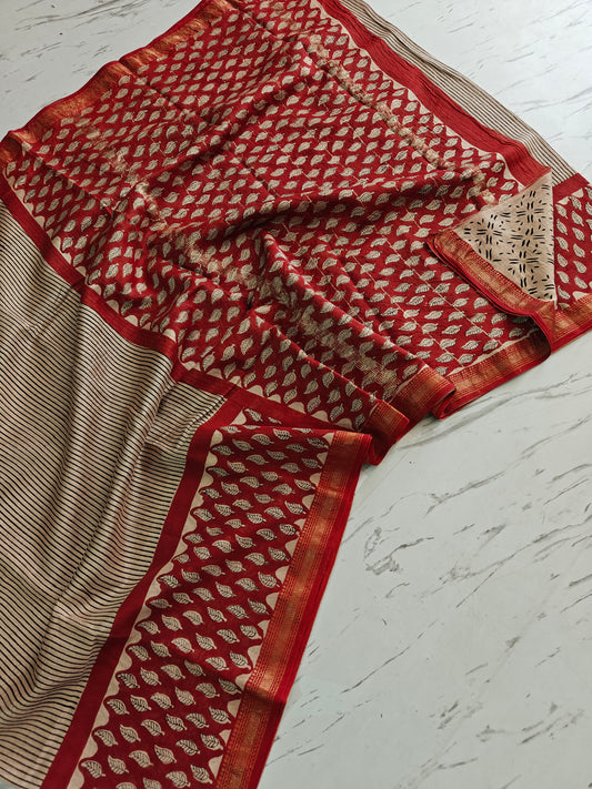 Party wear Maheshwari silk saree