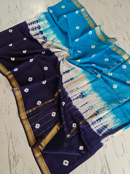 Party wear Maheshwari silk saree