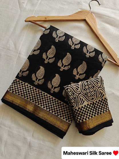 Party wear Maheshwari silk saree