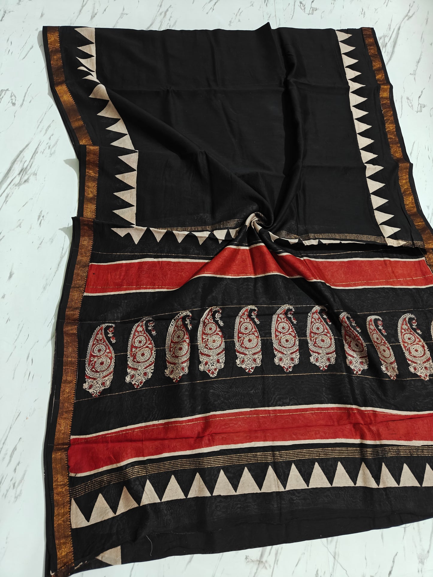 Bagru Prime Maheshwari Silk Saree with Blouse