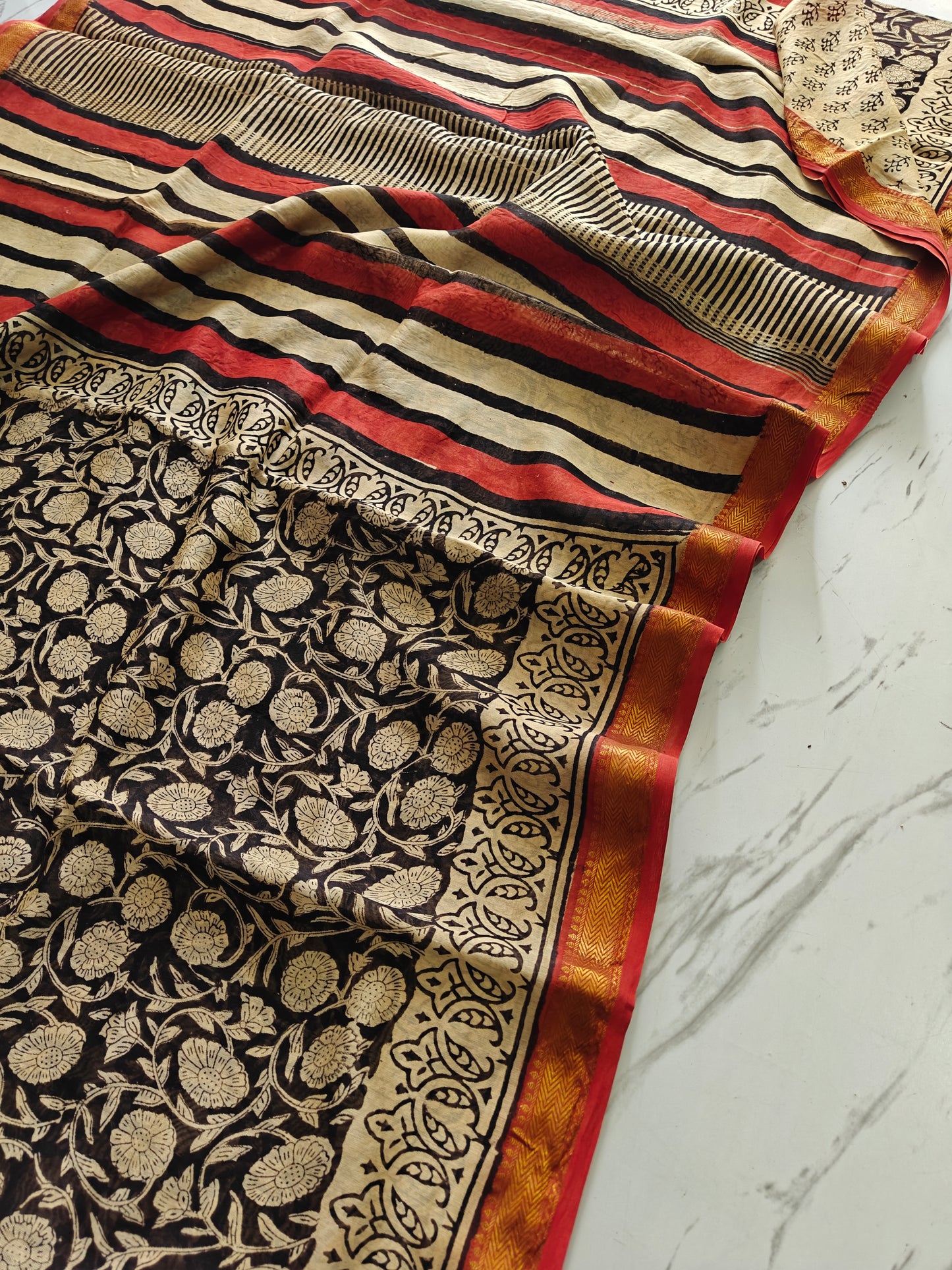Party wear Maheshwari silk saree