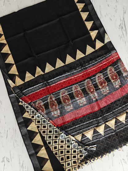 Printed Cotton Lilen Sarees With blouse