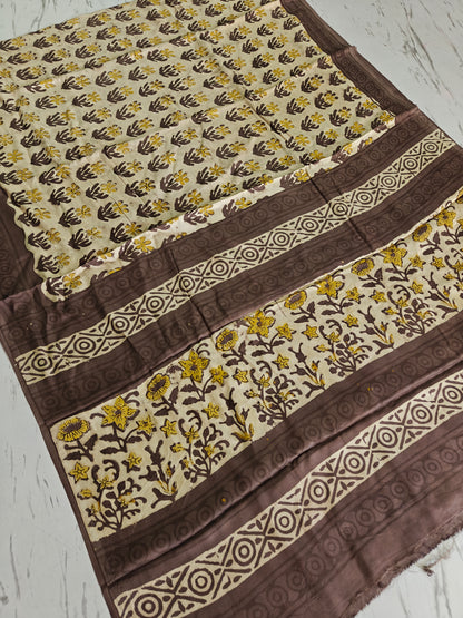 Vanaspati Ajrakh Printed Modal Silk saree