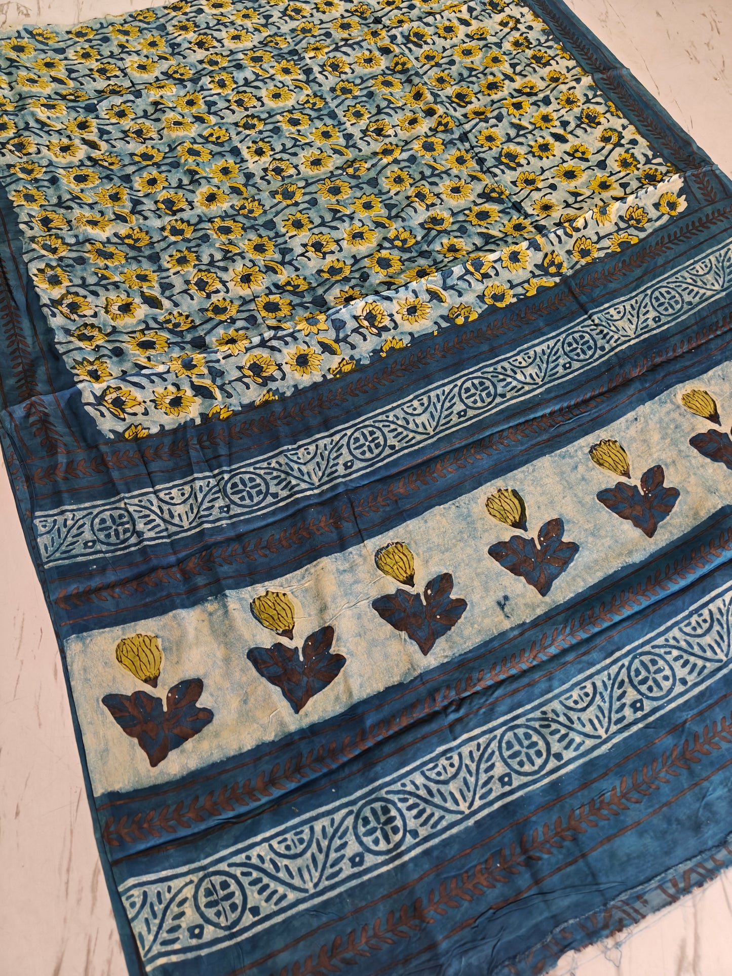 Vanaspati Ajrakh Printed Modal Silk saree