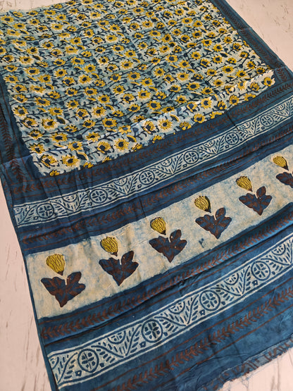 Vanaspati Ajrakh Printed Modal Silk saree
