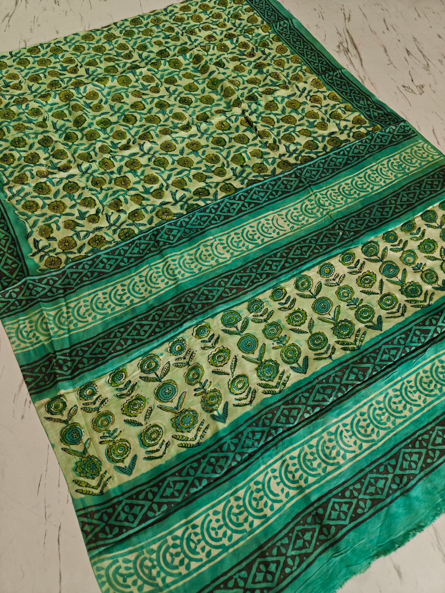 Vanaspati Ajrakh Printed Modal Silk saree
