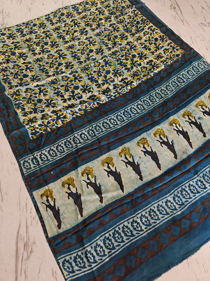 Vanaspati Ajrakh Modal Silk Saree with Blouse