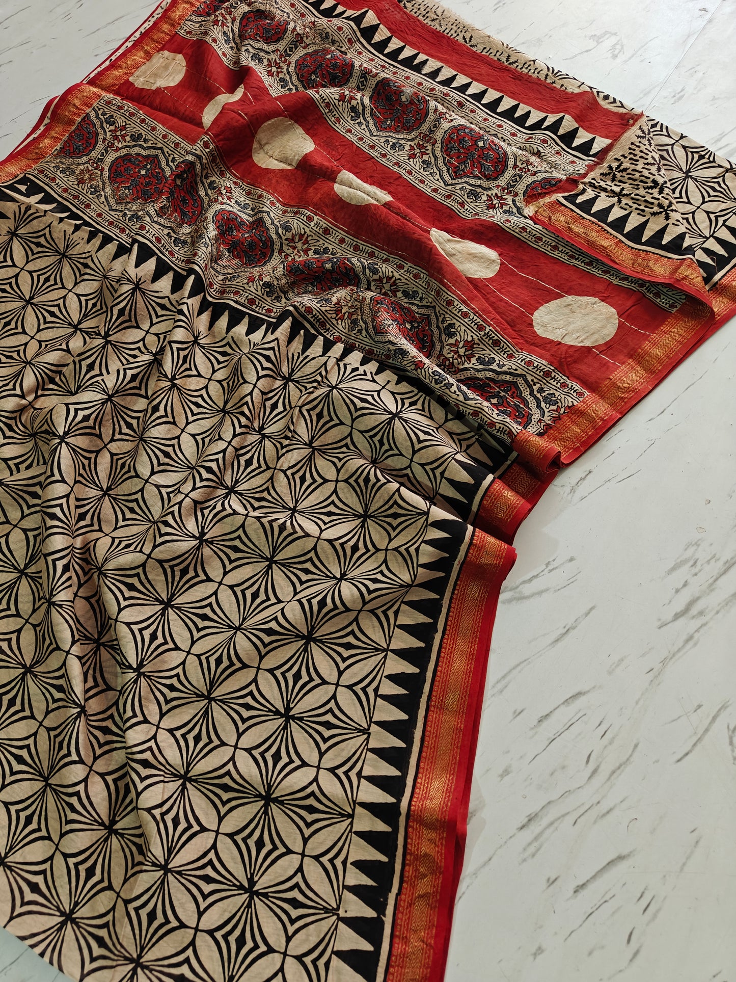 Party wear Maheshwari silk saree