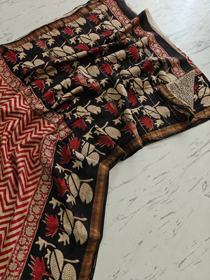 Party wear Maheshwari silk saree