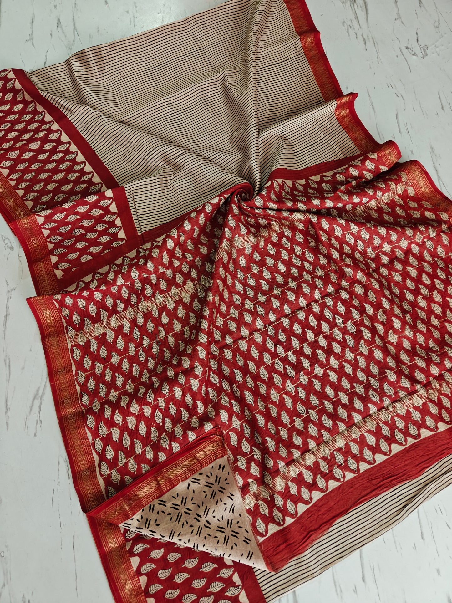 Party wear Maheshwari silk saree