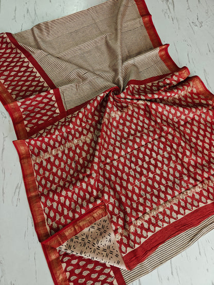 Party wear Maheshwari silk saree