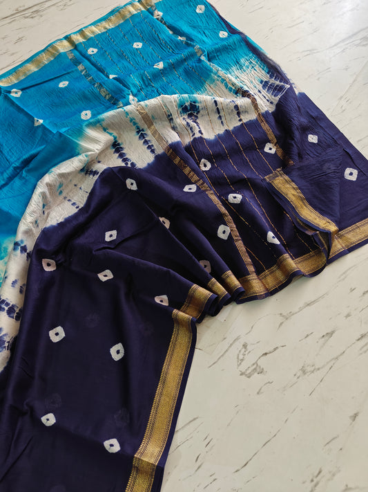 Party wear Maheshwari silk saree