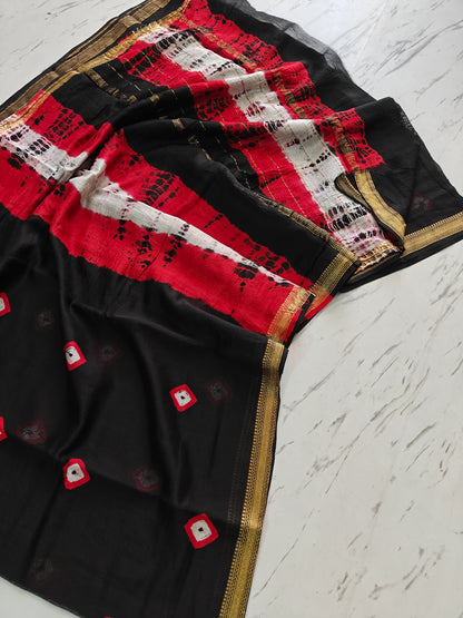 Party wear Maheshwari silk saree