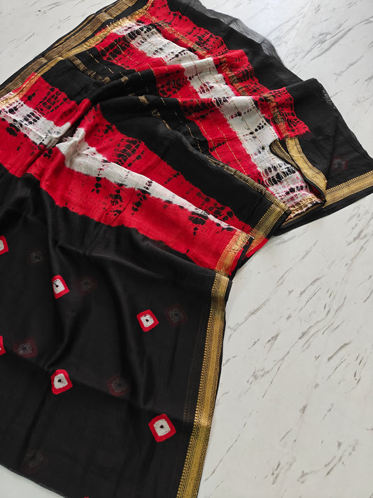 Party wear Maheshwari silk saree