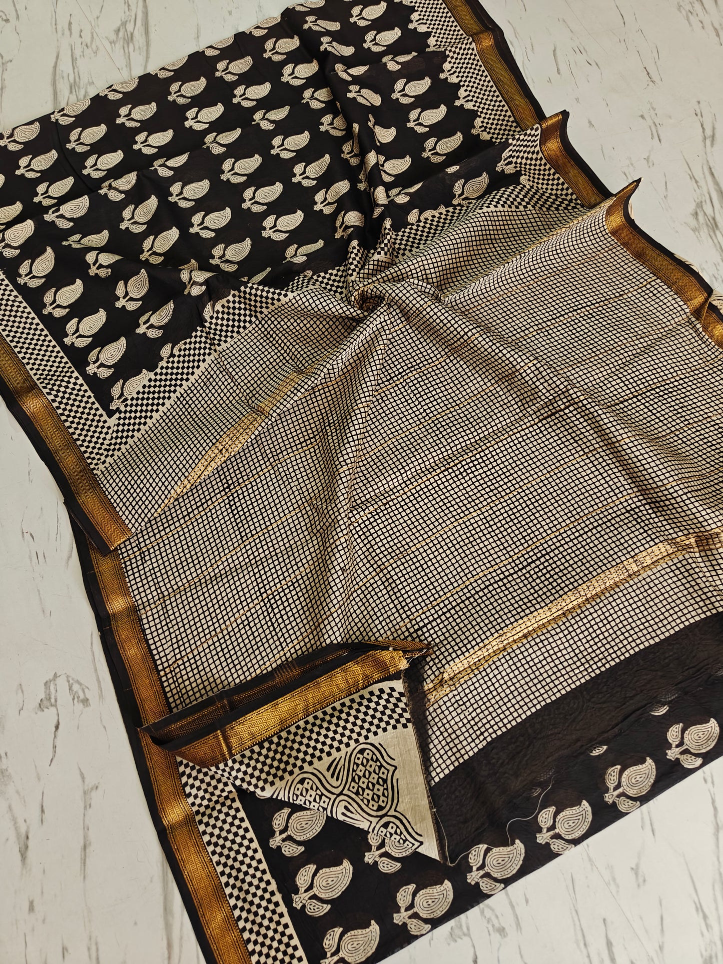 Party wear Maheshwari silk saree