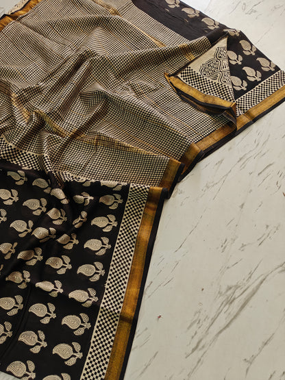 Party wear Maheshwari silk saree