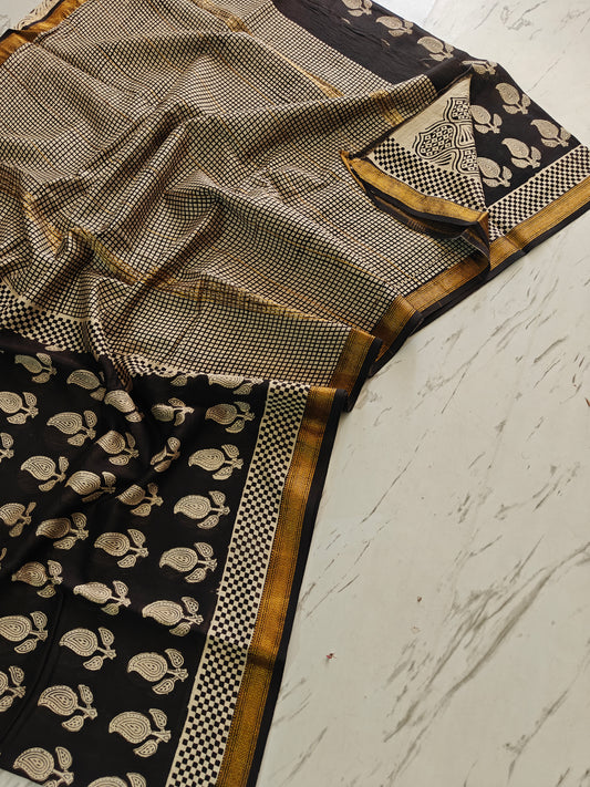 Party wear Maheshwari silk saree