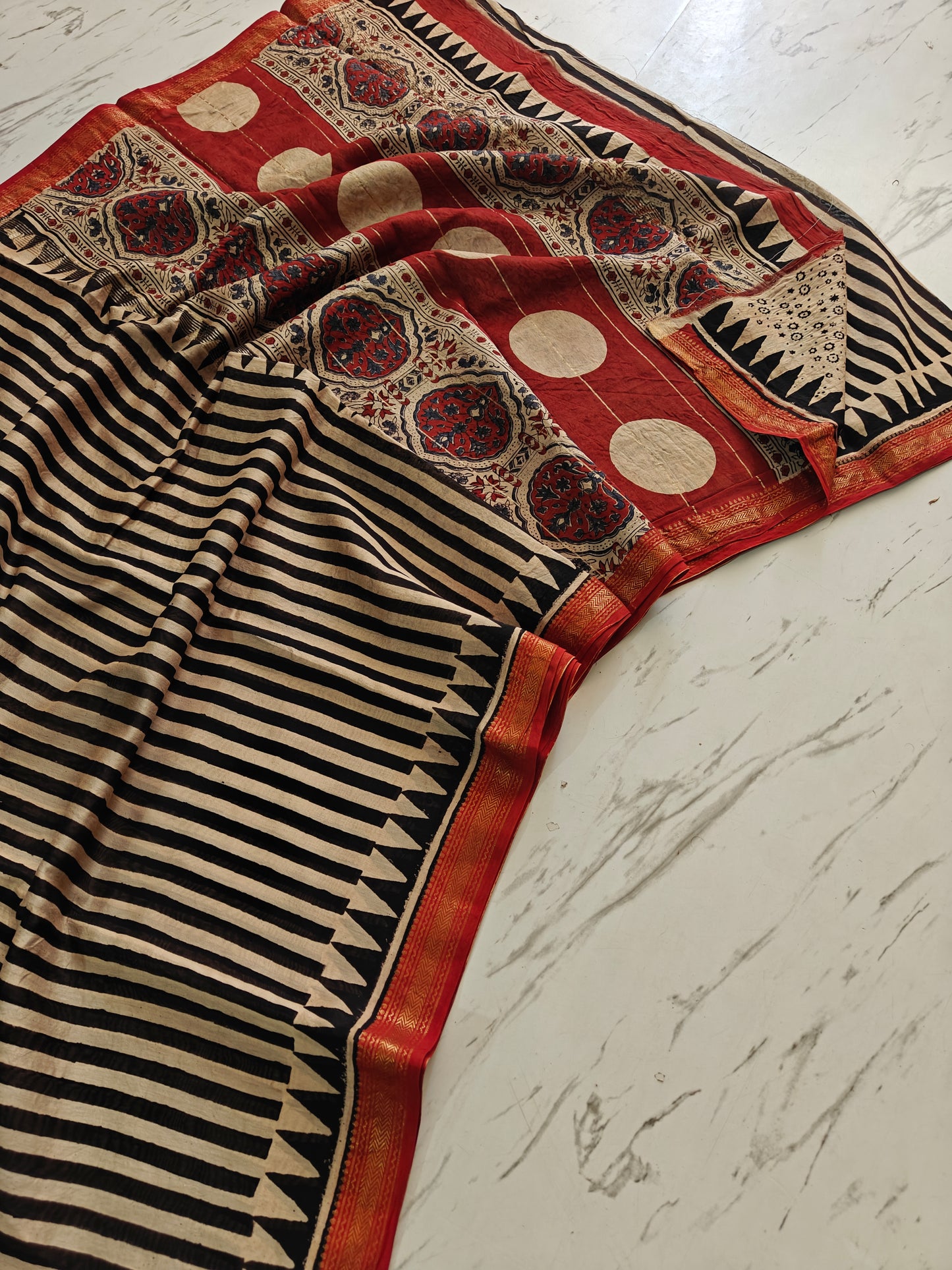 Party wear Maheshwari silk saree