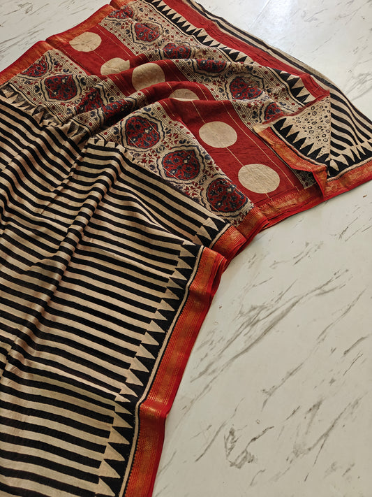 Party wear Maheshwari silk saree