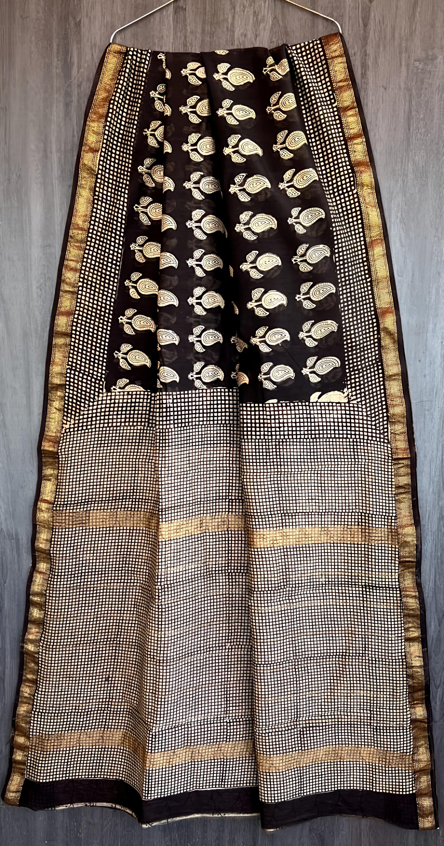 Bagru Prime Maheshwari Silk Saree with Blouse