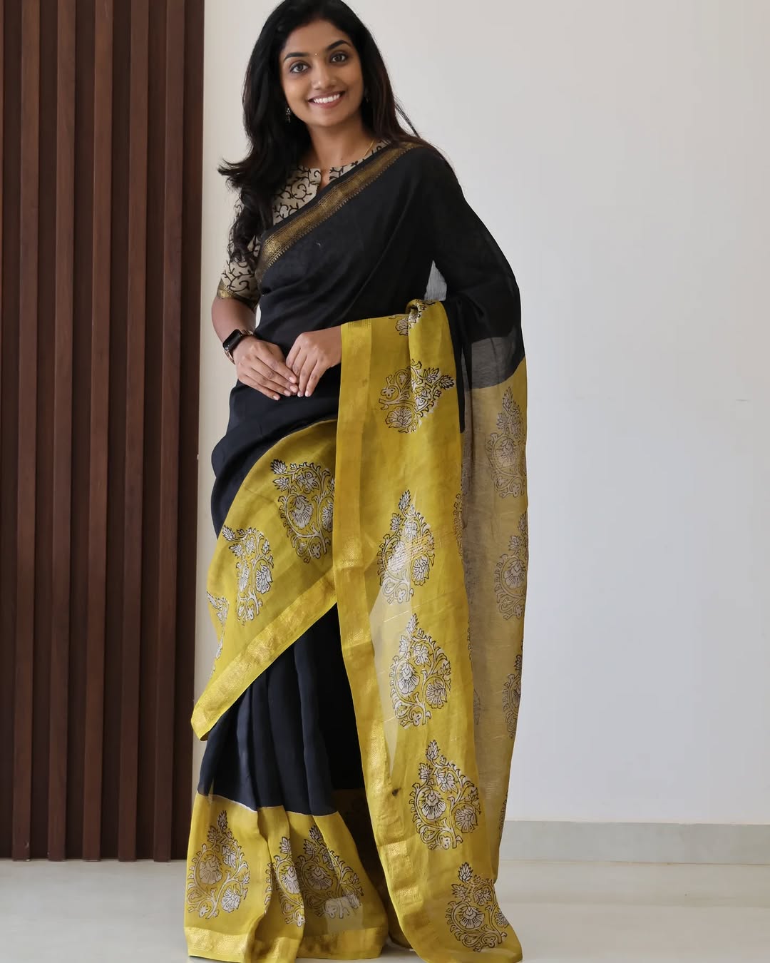 Bagru Prime Pure Maheshwari Silk Saree With Blouse