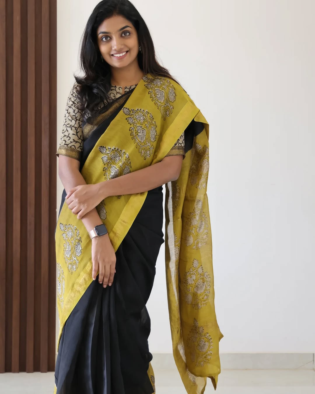 Bagru Prime Pure Maheshwari Silk Saree With Blouse