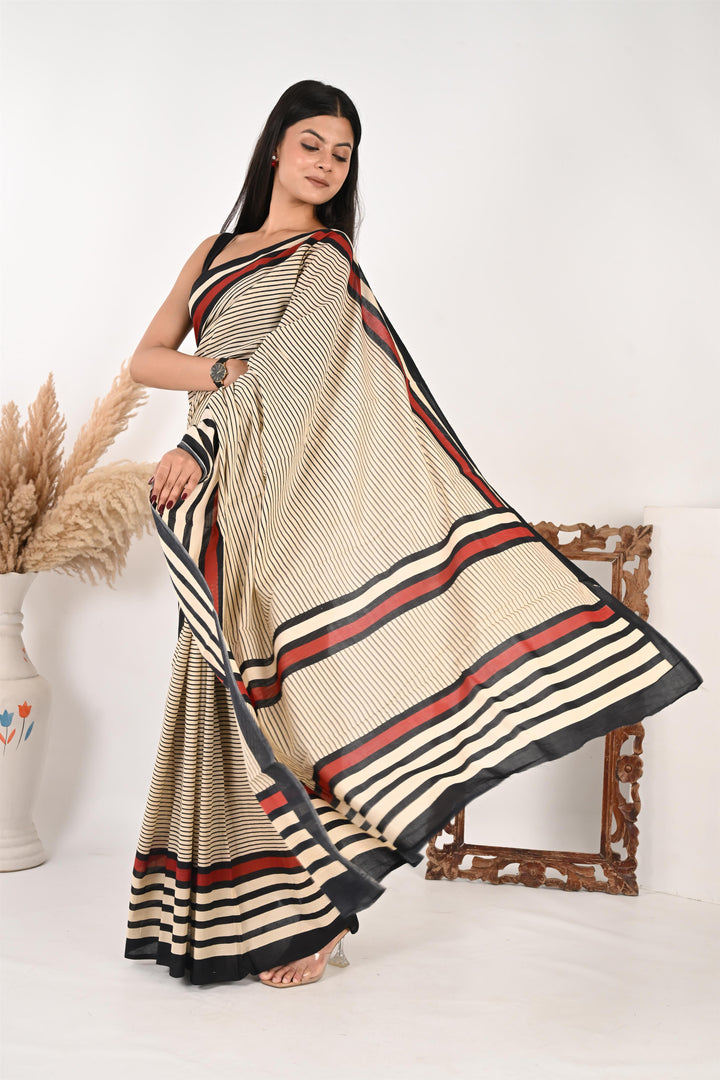 Samar Special Pure Cotton Mulmul Saree