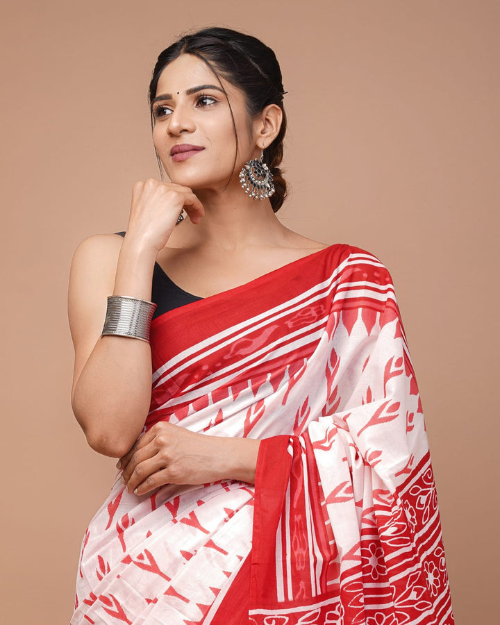 Summer Wear Pure Cotton Mulmul Saree