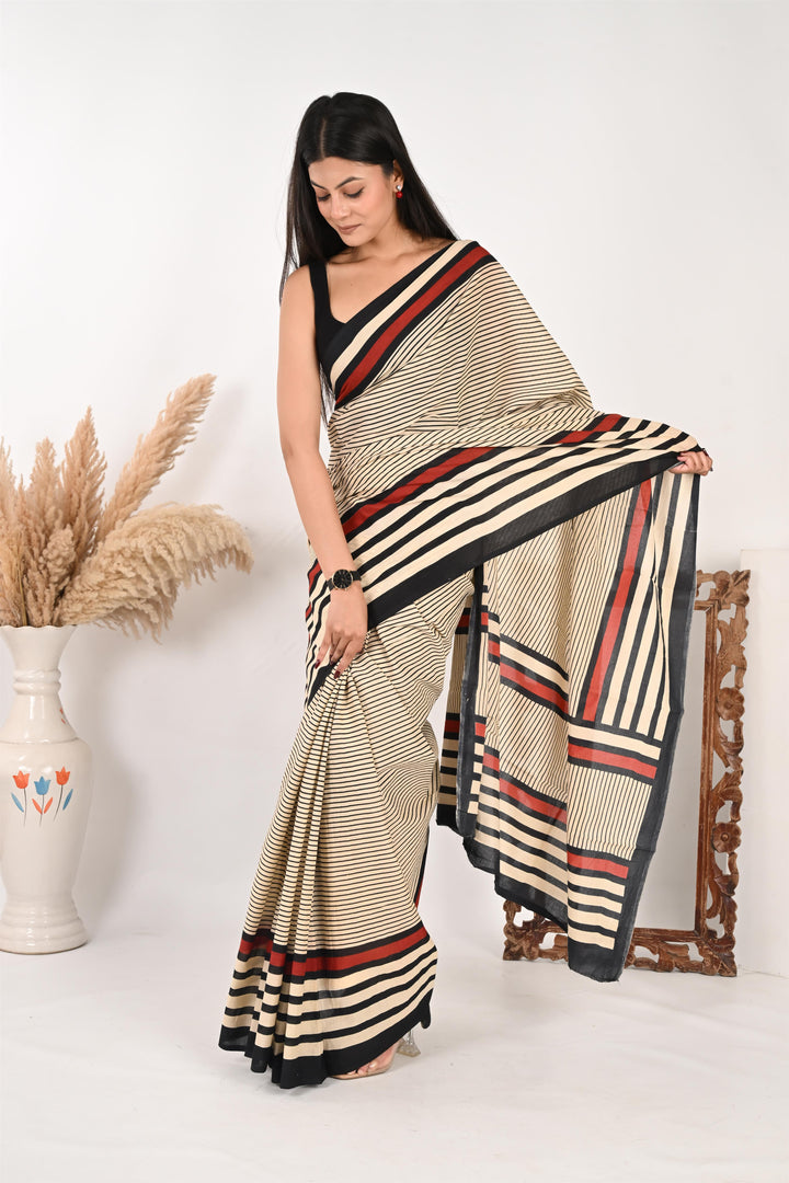 Samar Special Pure Cotton Mulmul Saree