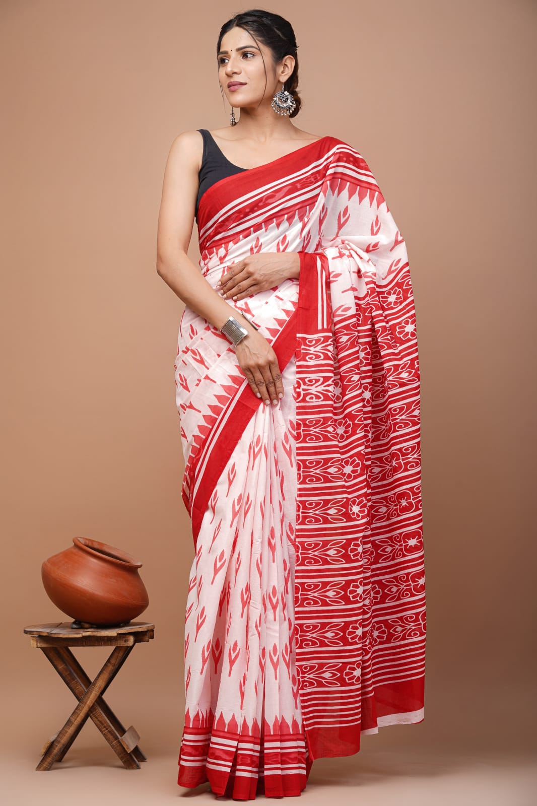 Summer Wear Pure Cotton Mulmul Saree