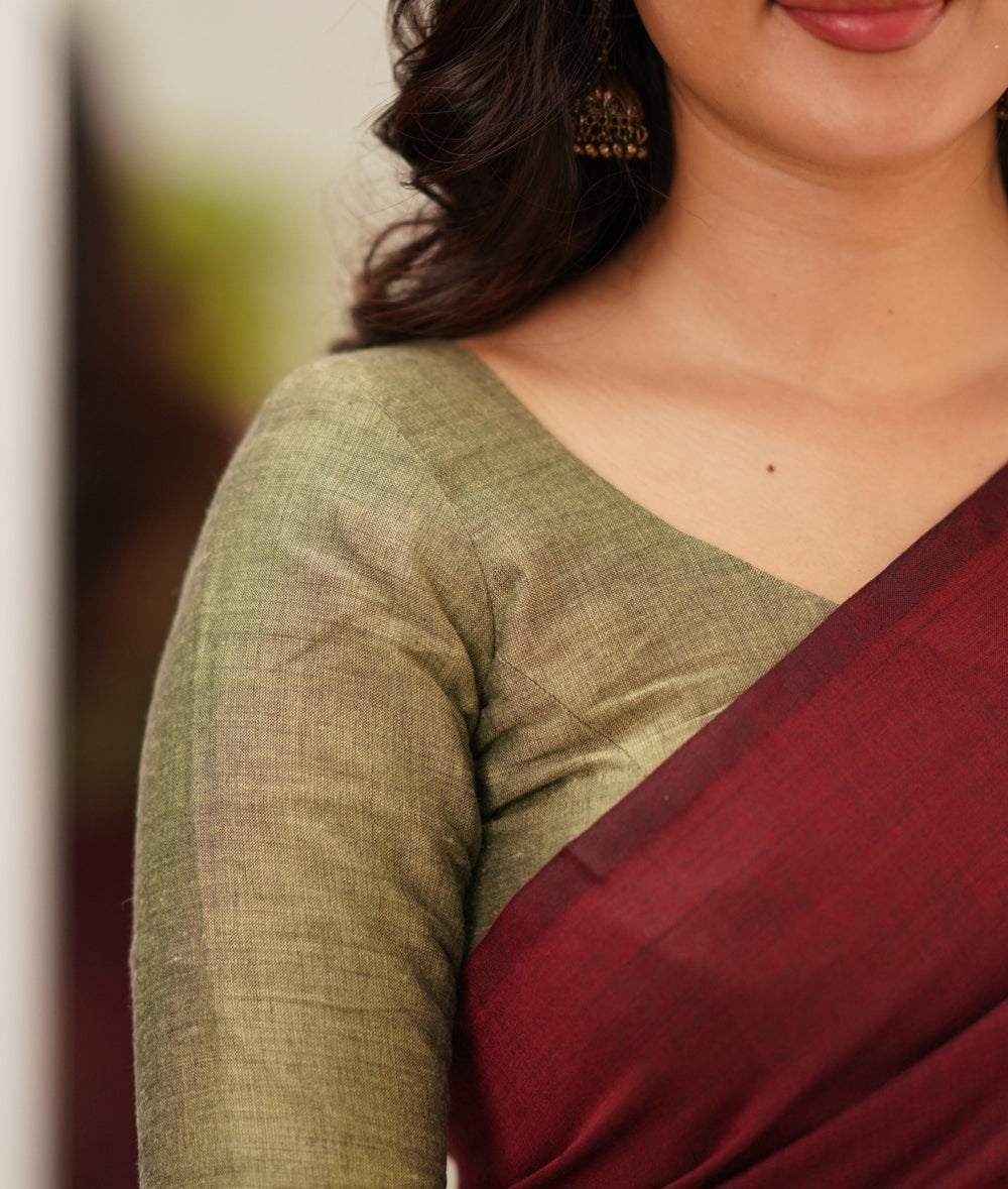 Office Wear Khadi Cotton Saree With Blouse