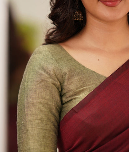 Office Wear Khadi Cotton Saree With Blouse